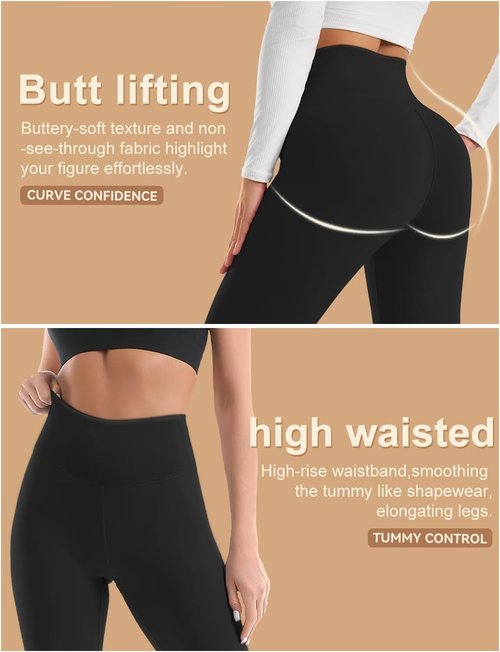 Laite Hebe Fleece Lined Leggings for Women - High Waisted Thermal Yoga Pants for Winter Workouts