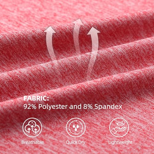 Quick Dry Tank Tops for Girls - Active Sleeveless Shirt Red, 9-10 Years