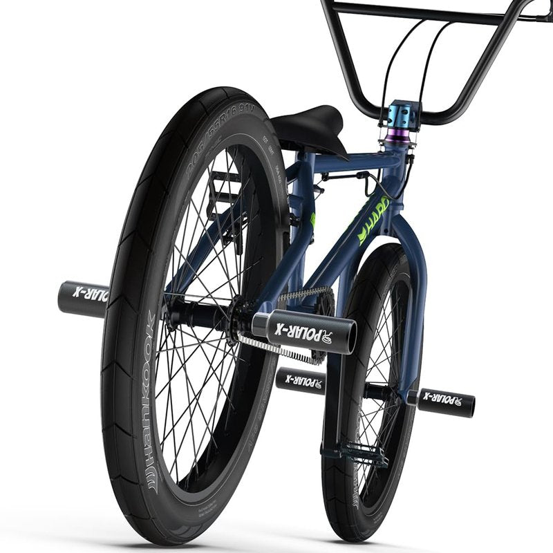 Volo Polar-X Bike Pegs BMX Accessories 3/8 Inch 1 Pair Solid Axles Rear Front Foot Resting Street Stunt Aluminum Alloy Non-Slip Light Weight Bicycle Kids Cycling Scooter (Black)