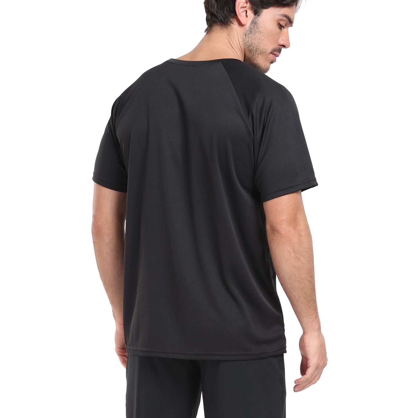 HovSiyla 5 Pack Running Shirts Men Sport Tops Dry Fit Gym Wicking Athletic T Shirts Breathable Cool Workout Shirts Black XL