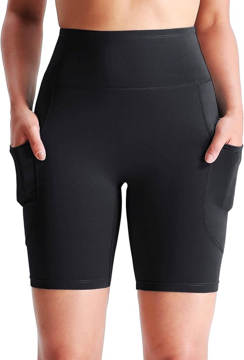 CADMUS High Waisted Workout Shorts for Women - 3 Pack | 7.5" Biker Shorts with Pockets