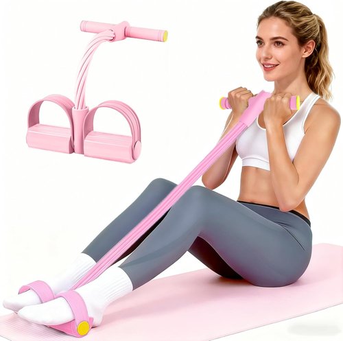 **Pedal Resistance Bands - Upgrade 6-Tube Manual Tension Training | Natural Rubber for Full-Body Workouts**