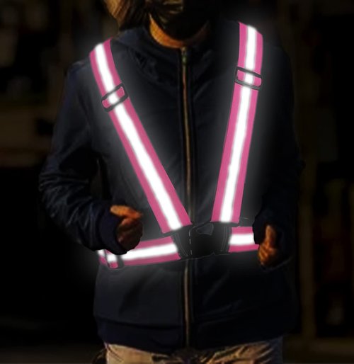 UNYNY 2 Pack Large Size Adjustable Running Reflective Vests, High Visibility Safety Reflective Gears and 2 Pack Reflective Gear Wristbands for Night Running, Biking,Hiking,Jogging and Dog Walking