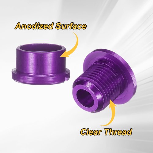 HARFINGTON 10pcs Single Chain Ring Bolts M8 Aluminum Alloy Bicycle Crankset Nuts Chainwheel Screw for Road Bike Mountain Bike, Purple