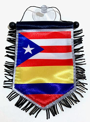 Puerto Rico & Colombia Dual Flag Car Accessory - Cultural Pride