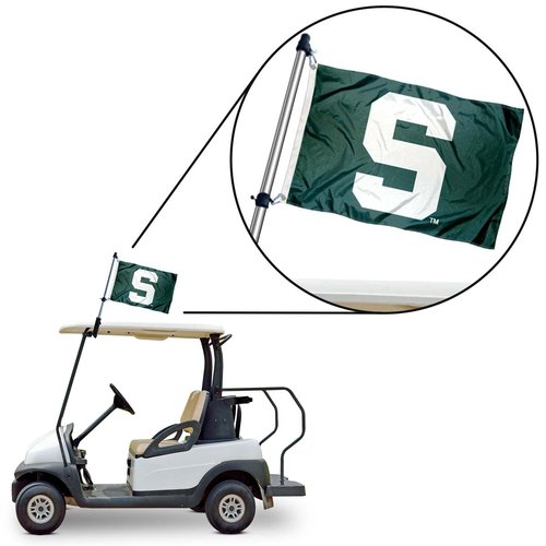 College Flags & Banners Co. Michigan State Spartans Golf Cart Flag Pole and Holder Mounting Bracket