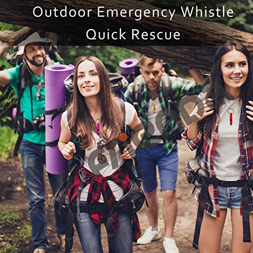 35-Pack Emergency Whistles with Keychain - Loud Aluminum Design
