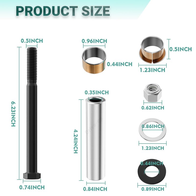 DRIVE UP Golf Cart Spindle Bushing Kit for EZGO TXT, Include King Pin Tubes Claw Copper Sleeves for TXT/PDS 2001-UP G&E Models, Replaces OEM 70745G01 70648-G01 70749G01