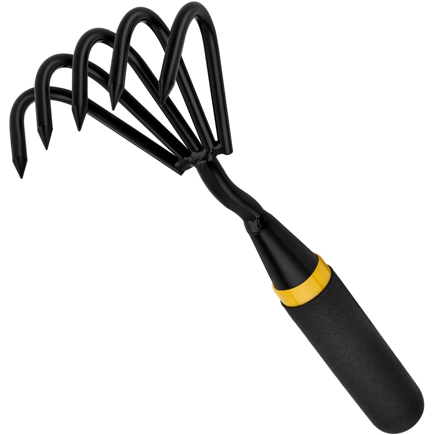 Kemaier Stainless Steel Hand Cultivator - Garden Rake: Great for Heavy - Duty Soil Loosening, Planting and Weed Removal