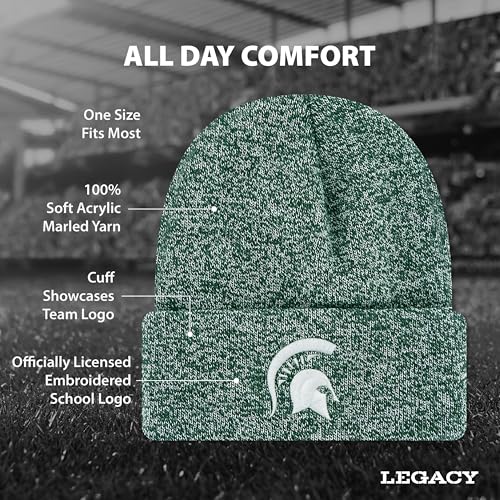 Ribbed Knit Cuff Beanie - Michigan State Spartans