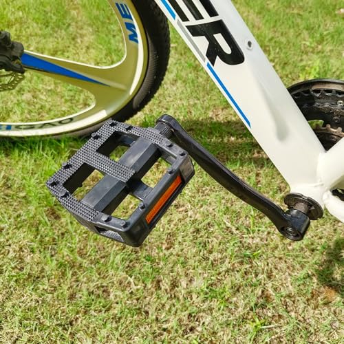 Non-Slip Bike Pedals with Reflectors - Large/Wide
