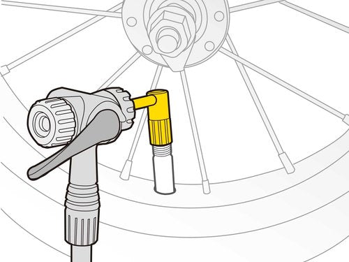 Topeak Pressure-Rite Schrader Valve Adapter – Compact Brass Shock Pump Connector with Internal Check Valve for Accurate Pressure Readings and Easy Removal
