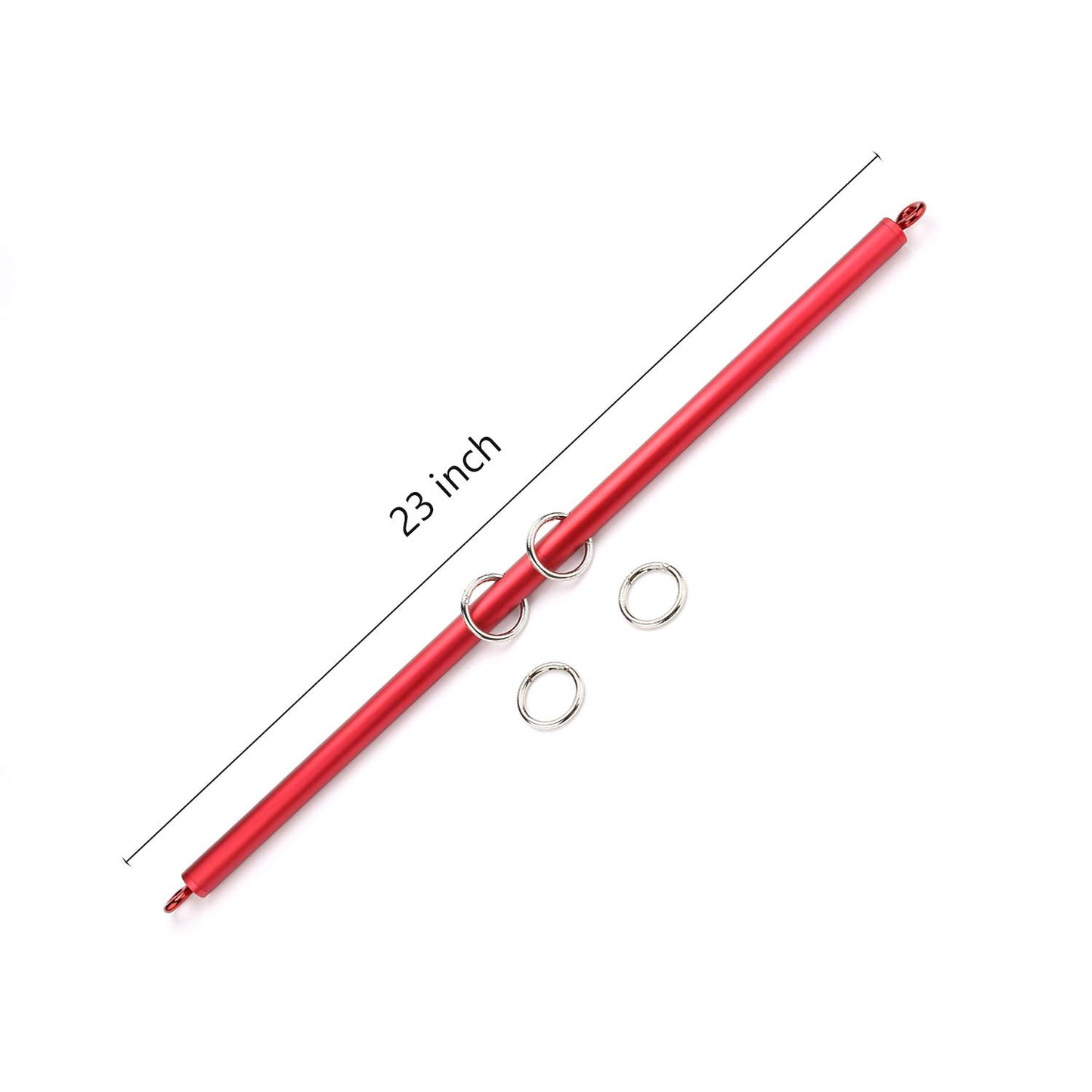 TMEOIIPY Pilates Exercise bar, Red Yoga Exercise Adjustable Spreader Bar with 4 Red Adjustable Straps Sports Aid Training Fitness Gear, Pilates aid kit, Stretching Exercise Tools