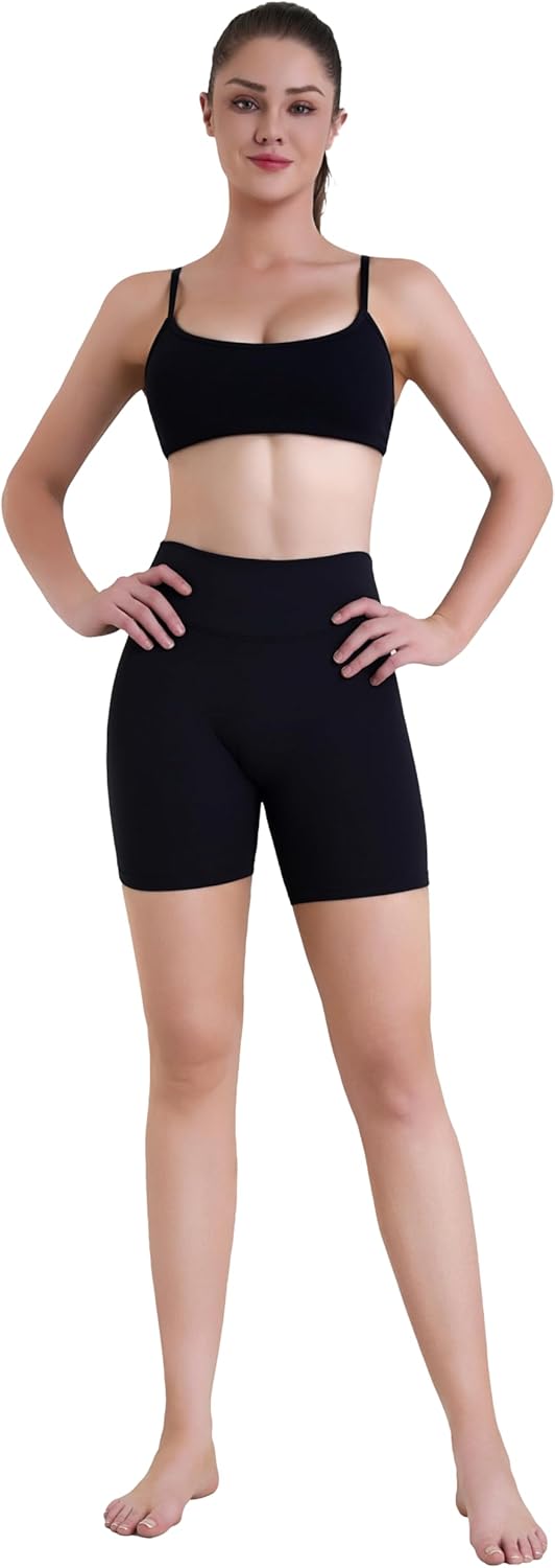 Sunzel Butt Lifting Biker Shorts - High Waist Tummy Control | Women's Workout Yoga Shorts