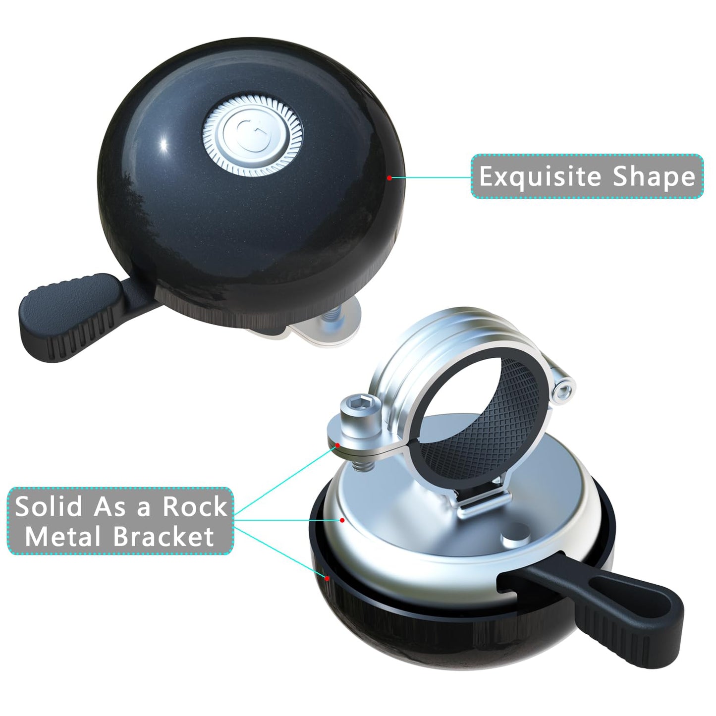 Greallthy Bike Bell Classic Bike Bells for Adults Youth, Bicycle Bell for Handlebars Adult, Loud Sound Beach Cruiser Mountain Bike Bell Accessories.