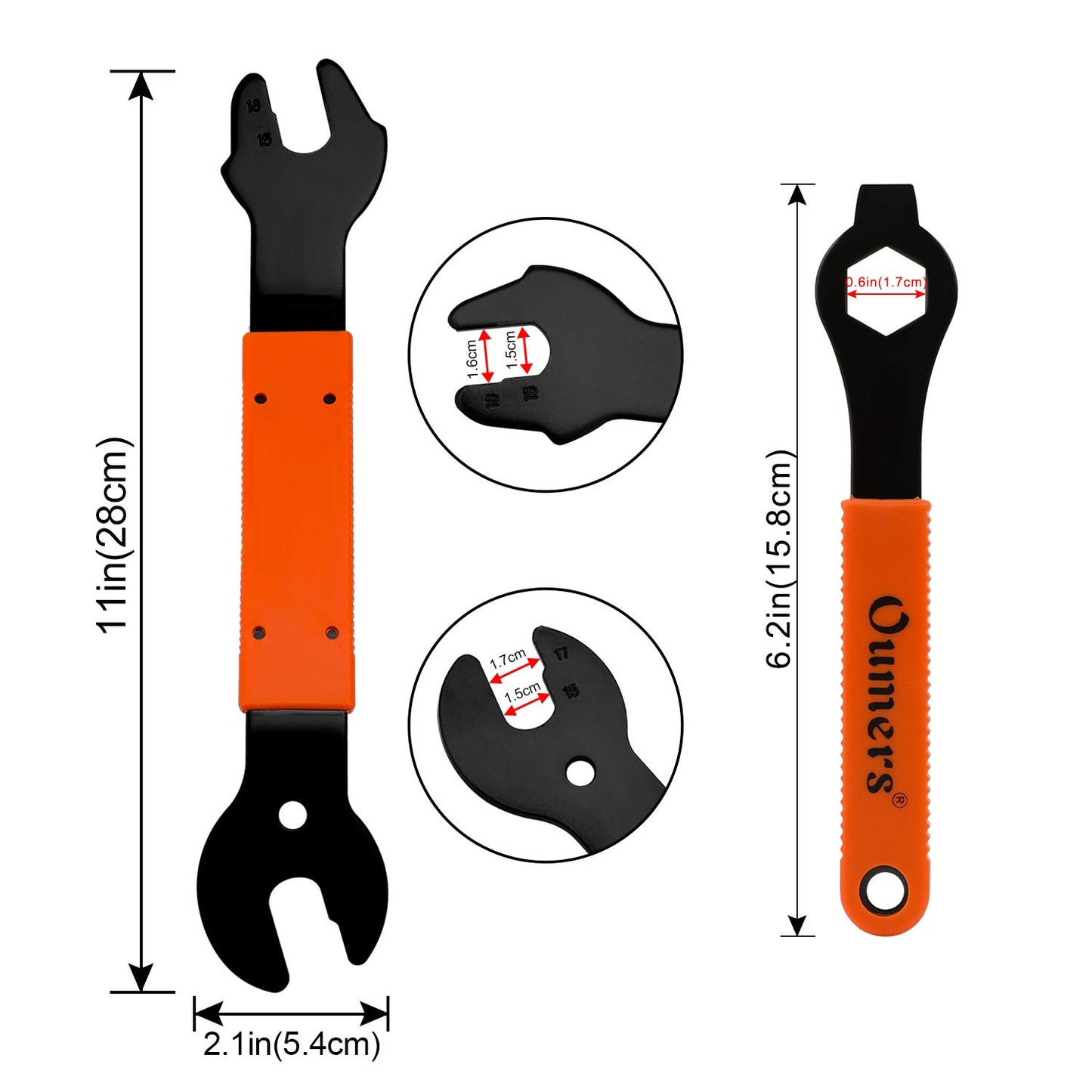 QKURT Bike Pedal Wrench+Bike Crank Extractor + Bike Bottom Bracket Remover + Spanner Wrench, 4 PCS Professional Bicycle Pedal and Crank Arm Removal Tool