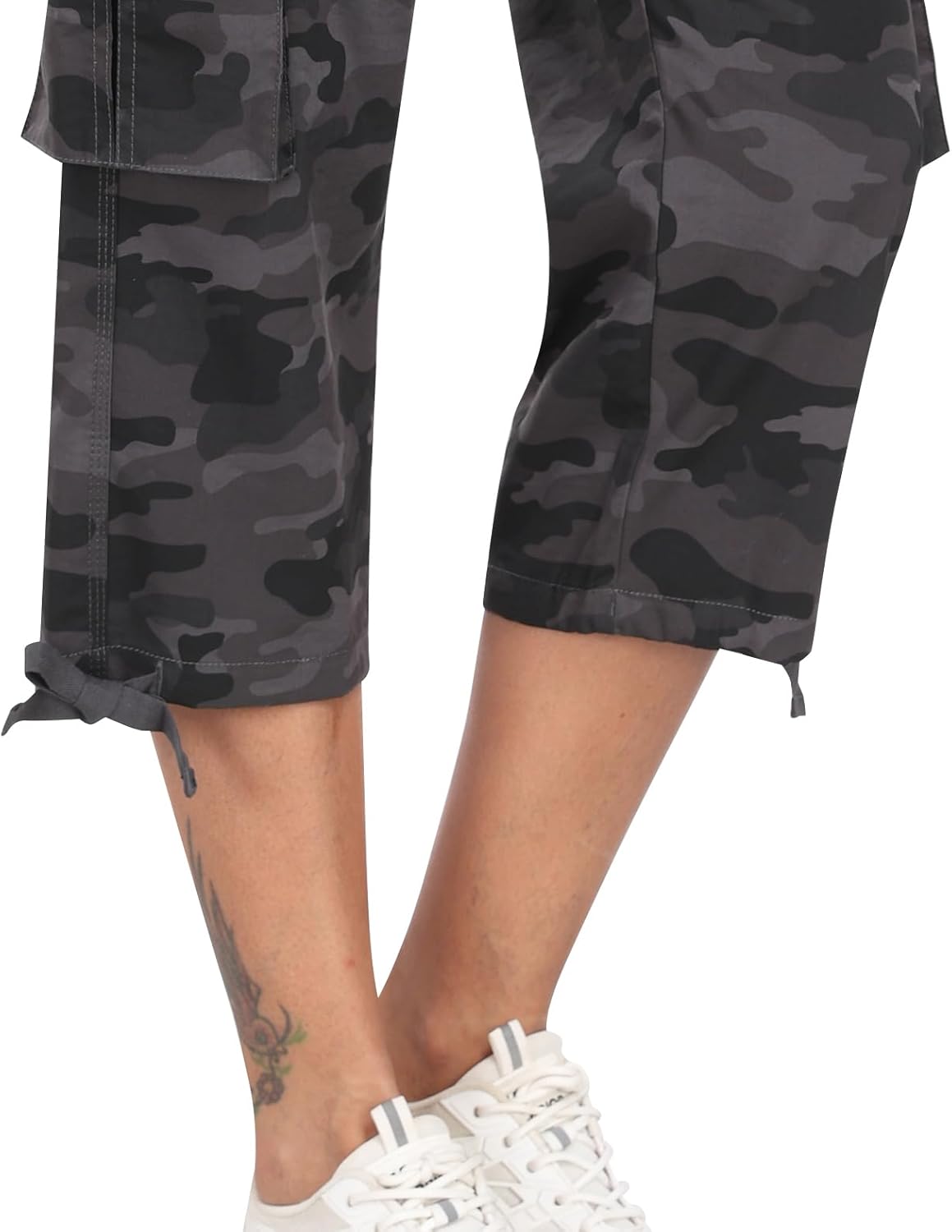 MoFiz Women's Capris - Lightweight Casual Pants with Pockets | Loose Fit Cargo Style for Hiking