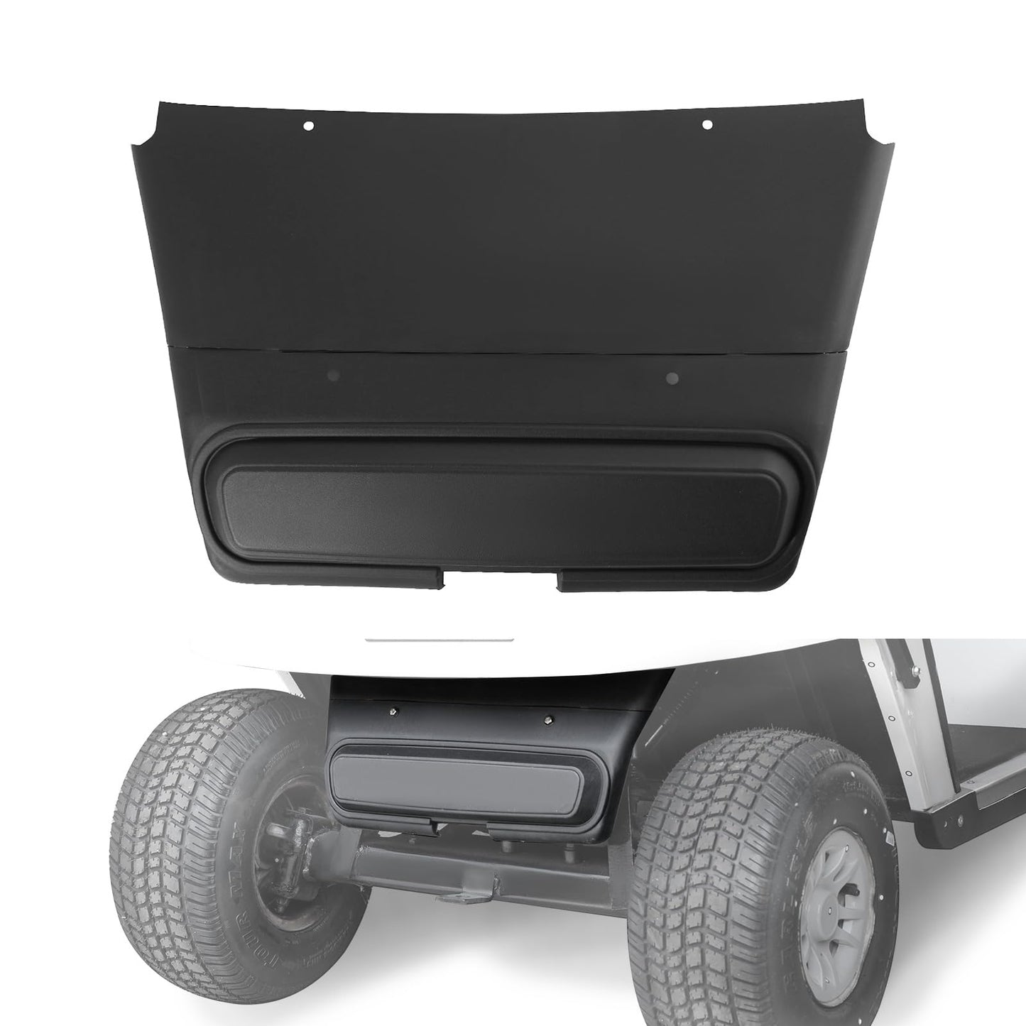 LUXEMOTO Combined Golf Cart Front Shield for EZGO TXT, 2PCS Plastic Shock Shield Cover Bumper Guard for EZGO TXT Golf Cart Accessories, Replaces OEM #27166G01, 27166G02, 27166G04