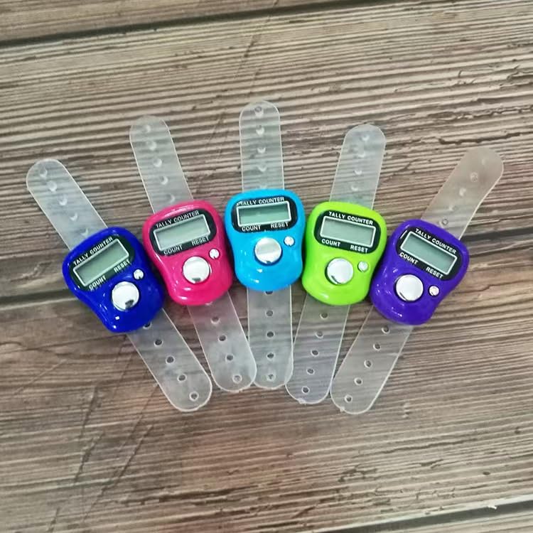 LED Digital Finger Counter - Handheld Electronic Row Tally Counter - Red