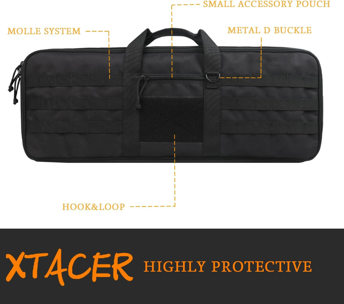 XTACER Tactical Bow Case - Fully Padded MOLLE Recurve Takedown Bow Storage Solution