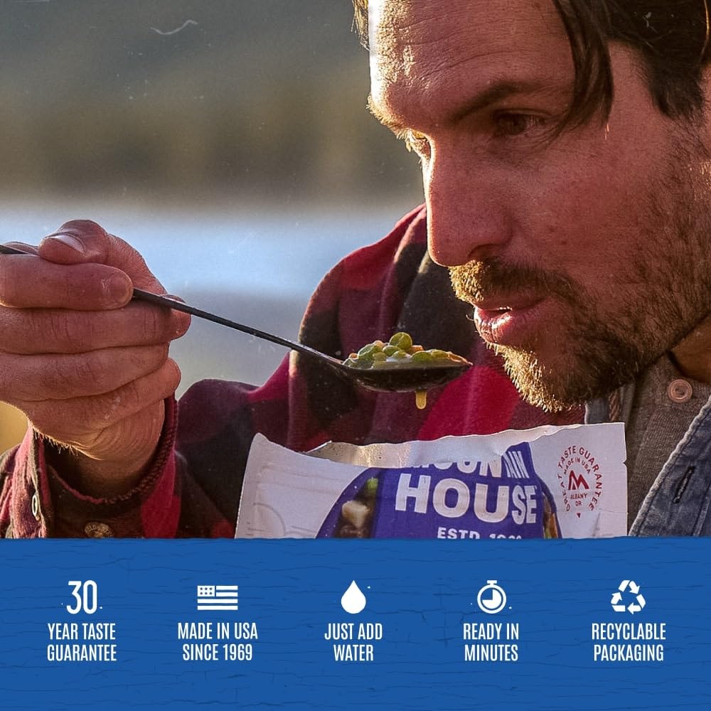 Mountain House Scrambled Eggs with Uncured Bacon Pro-Pak - Freeze-Dried Camping Food | Gluten-Free | 1 Serving
