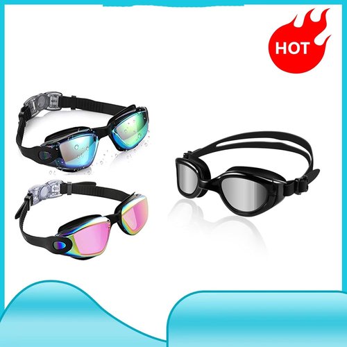 Aegend Kids Swim Goggles - 2 Pack with Polarized Lenses for Clear Vision | Comfortable Fit