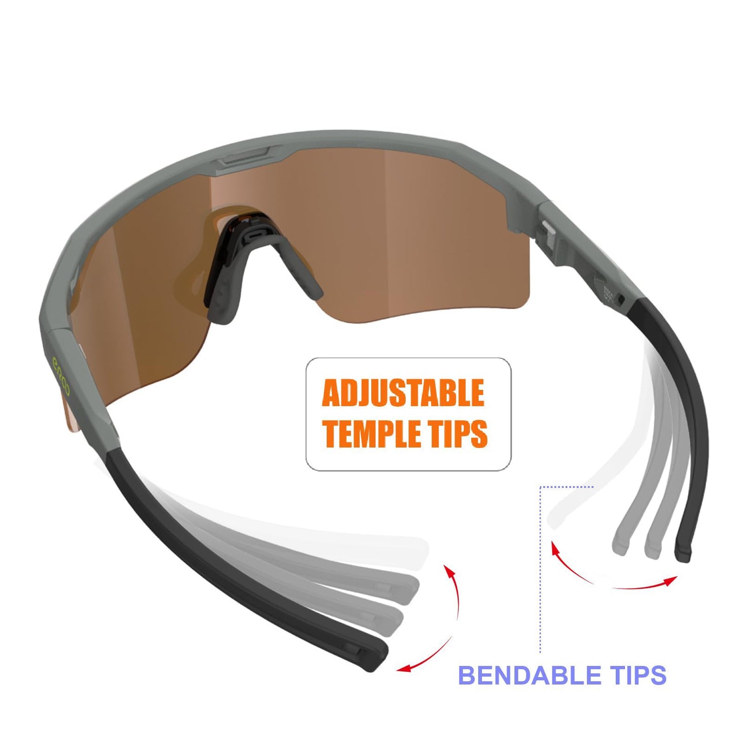 ER00 Eazyrun Polarized Small Baseball Sunglasses for Youth kids Women, Cycling Running MTB Softball Padel Beach Volleyball Sports F2