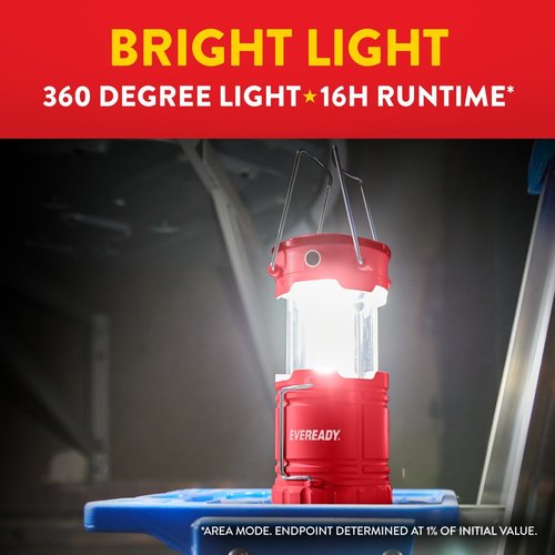 Eveready LED Camping Lantern 360 PRO - Super Bright, IPX4 Water Resistant Tent Lights | 3-Pack with Batteries Included