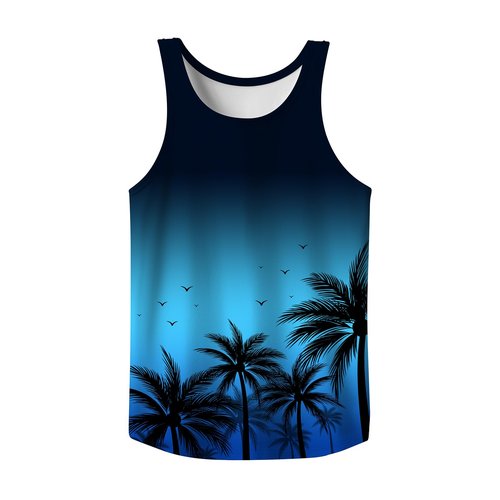 Kasbao Mens Tank Tops Summer Black White Tank Tops for Men Big and Tall Graphic Beach Casual 4th of July Tank Top Men Running