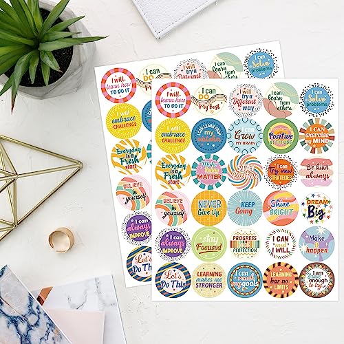 600Pcs Growth Mindset Motivational Stickers - Inspirational Quotes Set