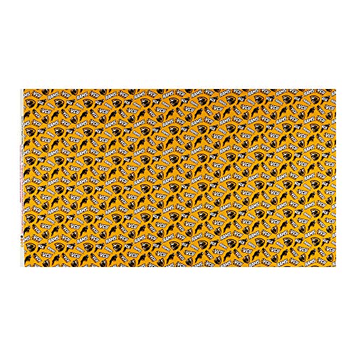 Virginia Commonwealth Rams Cotton Fabric by the Yard - Yellow, Black, White