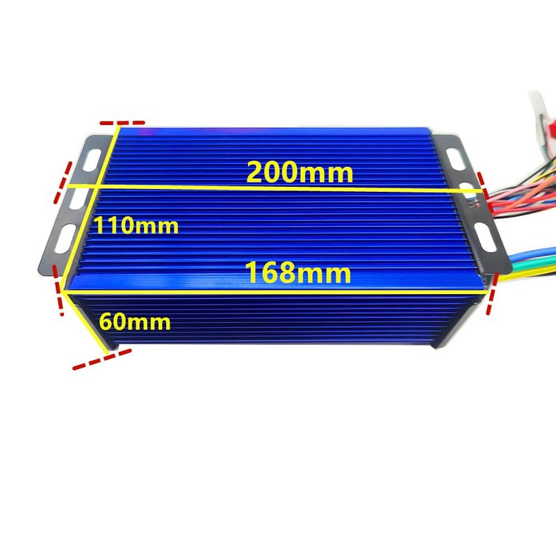 yuandai yuandai Intelligent Brushless Controller 48V 60V 72V 84V 2000W Maximum Current 45A Aluminium Alloy E-Bike Brushless Motor Controller for Electric Bicycle Scooter, silver