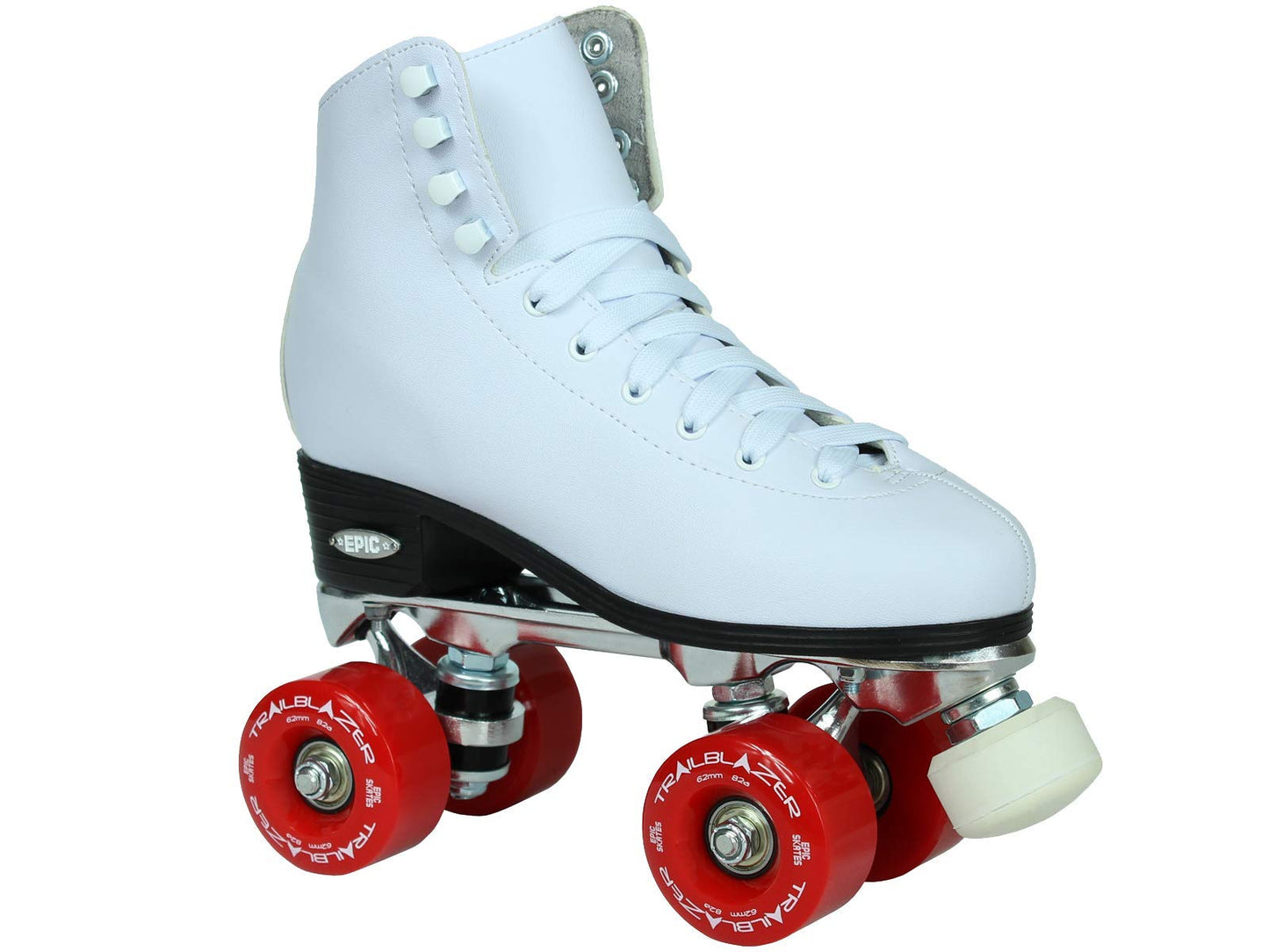 Epic Skates Classic White with Red Wheels Roller Skates ClassWhRed06