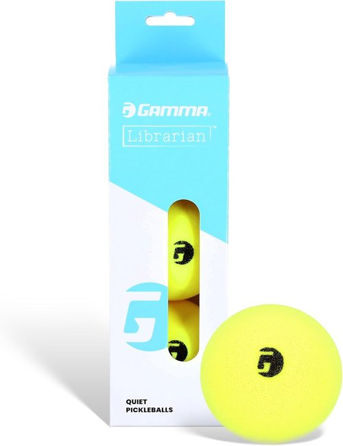 Gamma Librarian Foam Pickleball Balls - Low-Noise Practice Balls with True Bounce | Yellow Foam, 48 Box, 3 Pack, or 6 Pack