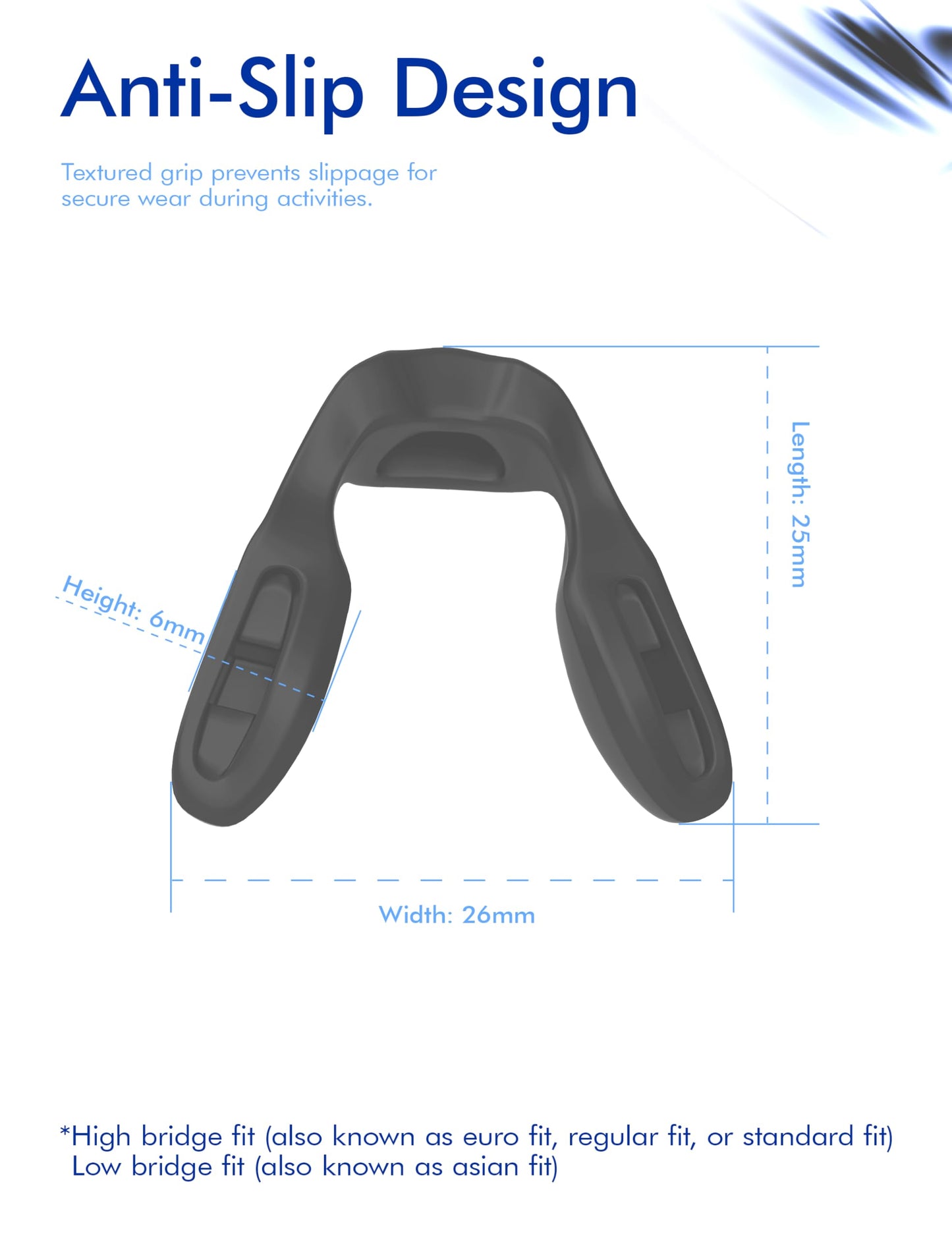 SAUCER Replacement Nose Pieces Pads for Oakley Actuator OO9250 | OO9250A Sunglasses - Standard Grey