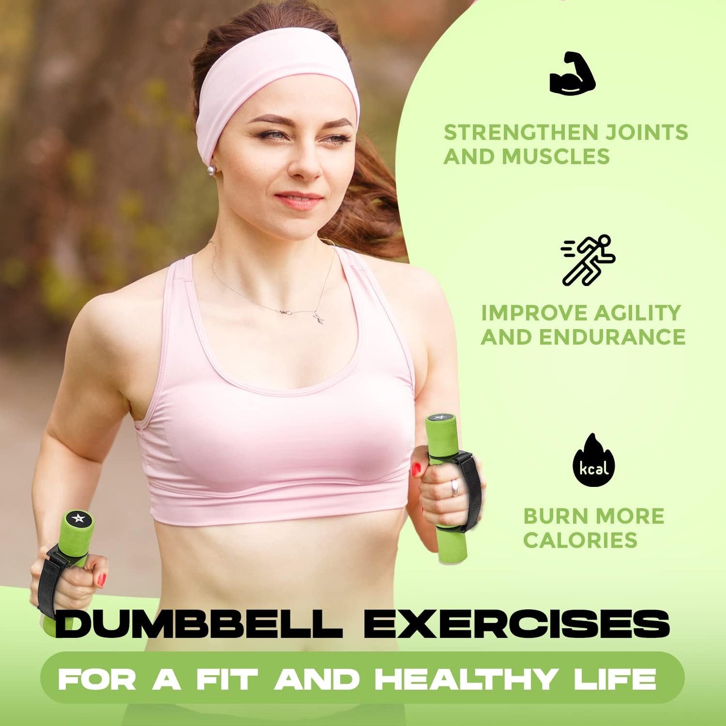 Yes4All Adjustable Dumbbell Set - Perfect for Women's Walking & Travel Exercise | 2lbs, 3lbs, 4lbs Options