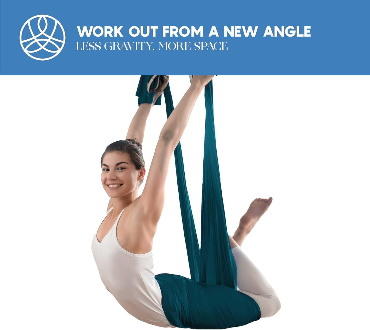 Skiennix Aerial Silk Yoga Hammock - Durable Inversion Swing Kit for All Levels | Includes Straps & Pose Guide
