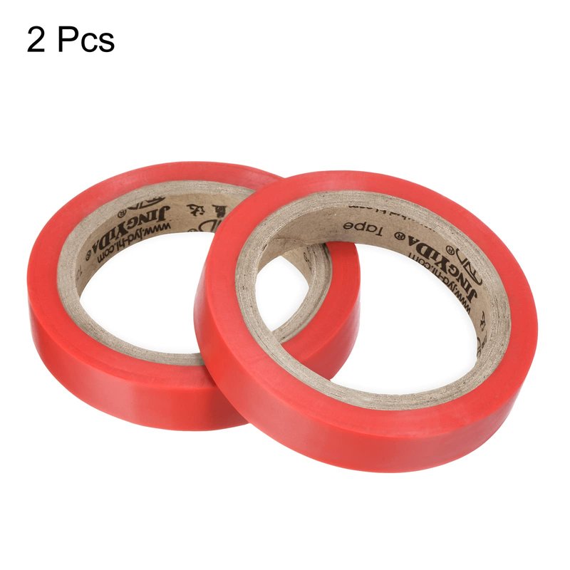 PATIKIL 26Ft Grip Finishing Tape, 2 Pack PVC Racquet Finishing Tapes Racket Accessories Sticky Seal for Tennis Badminton, Red