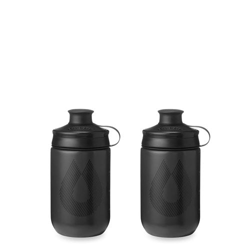 HydraPak | Polar Bottle - Breakaway Muck Mountain Bike Water Bottle 2-Pack - High Flow, Cycling & Sports Squeeze Bottle with Dust Cover (Charcoal, 440ml/15oz)
