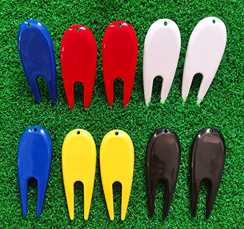 Golf Divot Repair Tools - 10pcs Mixed Color Pack