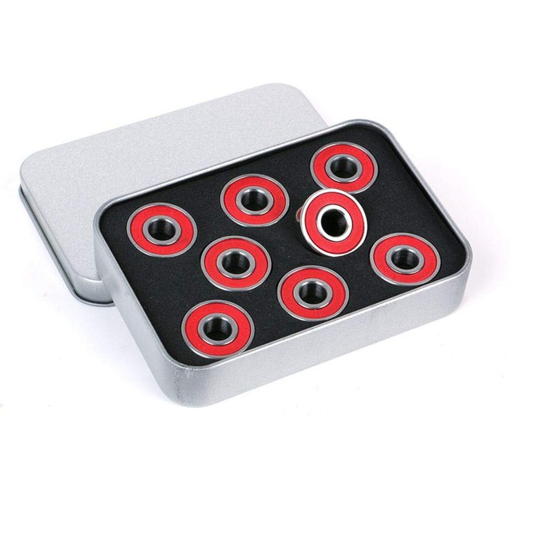 Twolions Full Steel Pre-Lubricated 608 Bearings (Pack of 8) for Skateboards Longboards Inline Roller Skate or Scooters