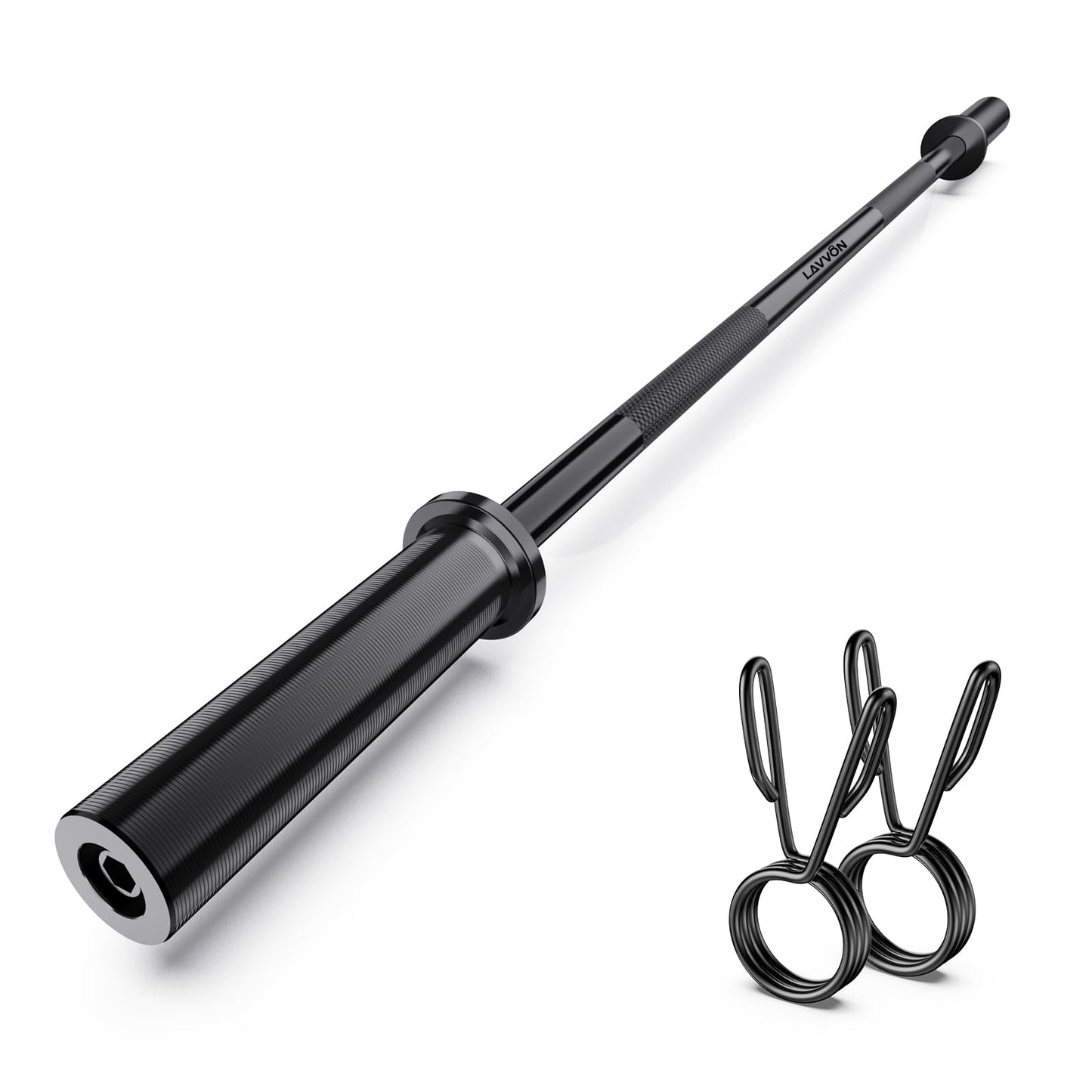 57"Olympic Barbell Bar 6ft, 2" Standard Straight Bars for Weight Lifting