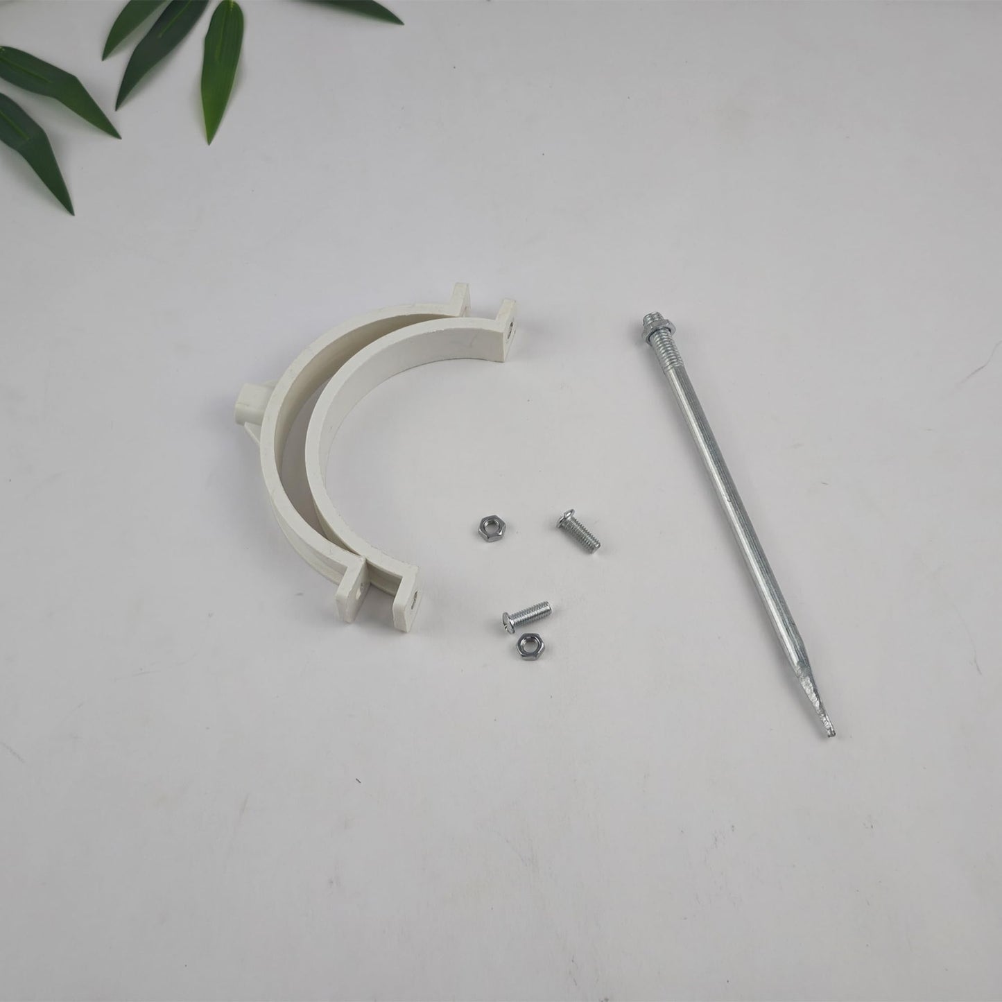 Downspout Bracket - 2psc Downspout Extensions Holder, Fits Up to 4.3" Pipes; Bracket Height: 7", PVC Clip&Metal Support Easy Installation