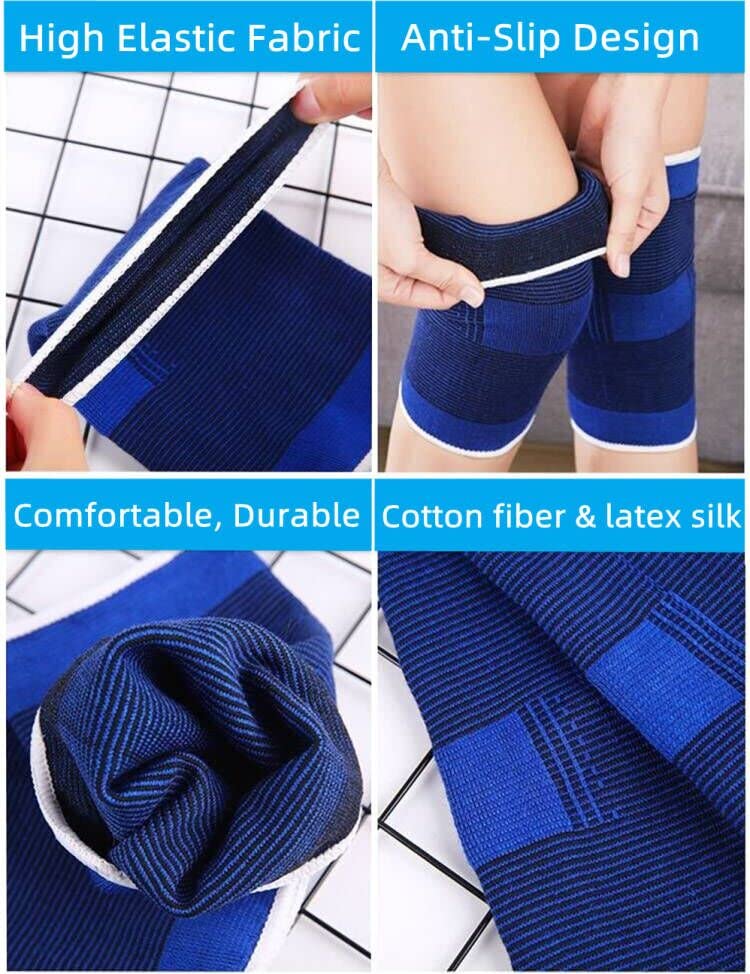 Knee Compression Sleeve - Medium Blue Knee Brace Support