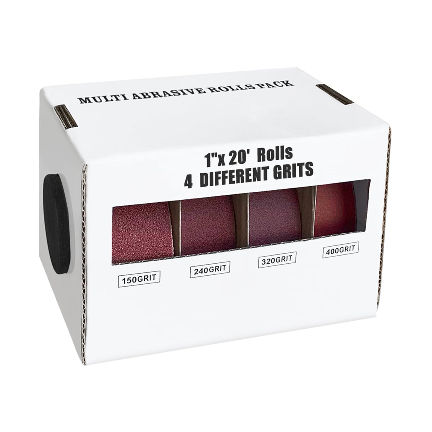 4 PCS Emery Cloth Roll, Sand Paper Assortment Pack Sandpaper 4 Grits Assorted for Wood Metal Sanding, Wet Dry Sandpaper 150/240/320/400 Grit