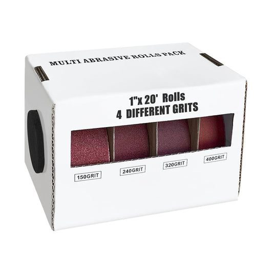 4 PCS Emery Cloth Roll, Sand Paper Assortment Pack Sandpaper 4 Grits Assorted for Wood Metal Sanding, Wet Dry Sandpaper 150/240/320/400 Grit