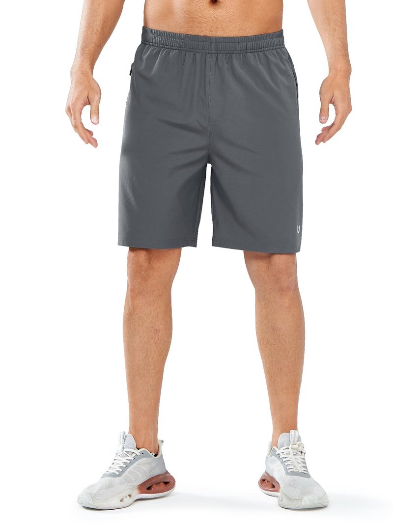NORTHYARD Men's Athletic Running Shorts Quick Dry Workout Shorts Lightweight Sports Gym Basketball 7"/ 9"/ 5" Tennis Hiking Exercise SMOKEGREY-9 inches L