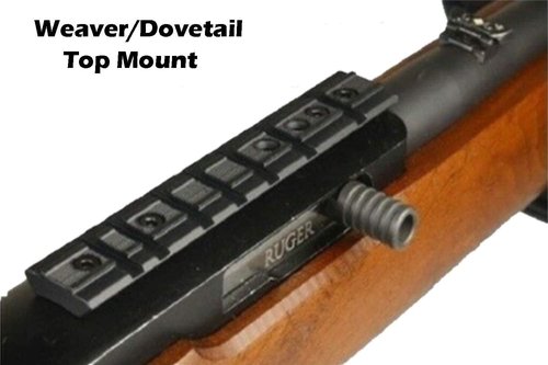 Gotical Ruger 10/22 Weaver and 3/8" Dovetail Mount Dovetail Predrilled Receiver Ruger Rail Mount Adapter (Rail & Red/Green Dot Sight)