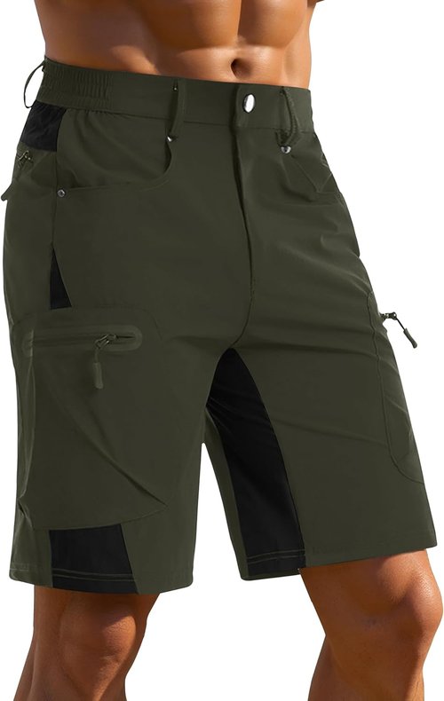 CRYSULLY Men's Hiking Cargo Shorts - Lightweight, Quick-Dry Design | 5 Pockets for Convenience