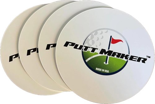 Putt Maker Putting Discs 4-Pack, Great Gift for Golfers, Golf Training Disk Accessories, Indoor/Outdoor Practice Aid, Flat Cup Ghost Hole, Great Golf Simulator Hole: Made in USA